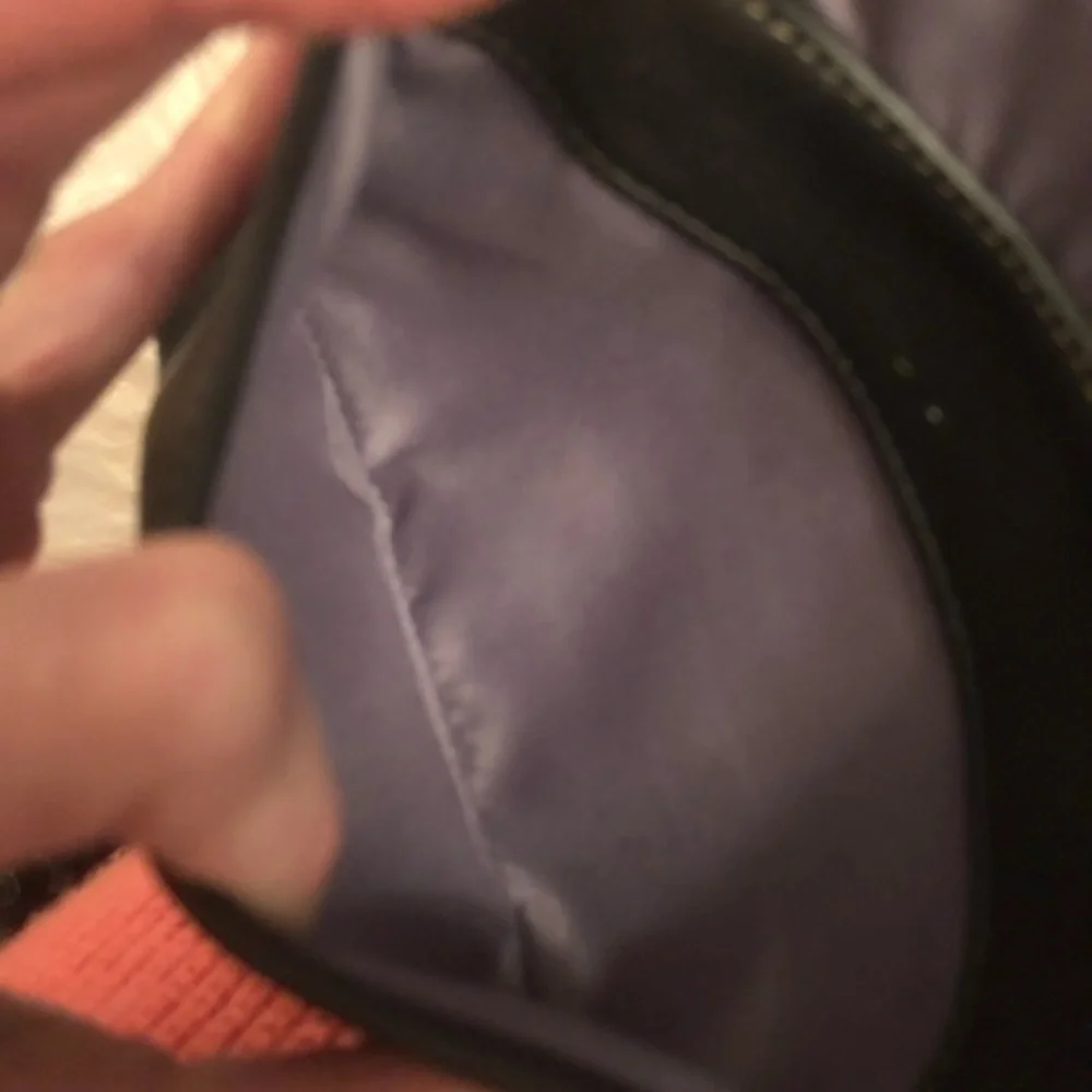 Coach black leather wristlet bag